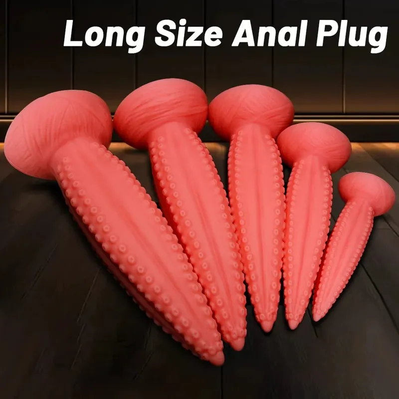 5 Laki ng Malaking Anal Dildos Soft Silicone Long Butt Plug Monster Dildo Napakalaking Pink Tentacle Dildo Masturbate Sex Toys para sa mga Babaeng Lalaki