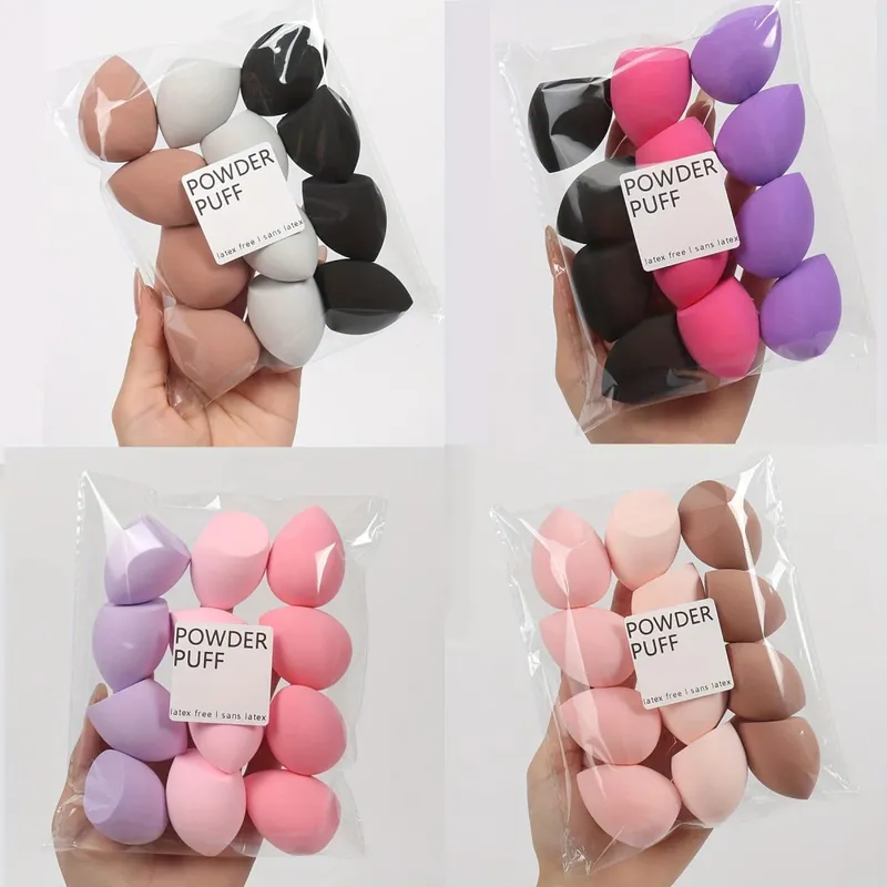 12 piraso latex free hydrophilic polyurethane beauty sponge set multi-color makeup mixing sponge na angkop para sa likido at cream