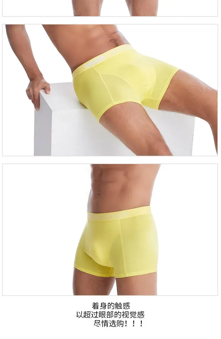 Plus Size 5xl 6xl 7xl Bamboo Underwear Mens Boxers Sexy Panties Summer Bamboo Fiber Boxer Briefs Mid Rise Underpants Cuecas