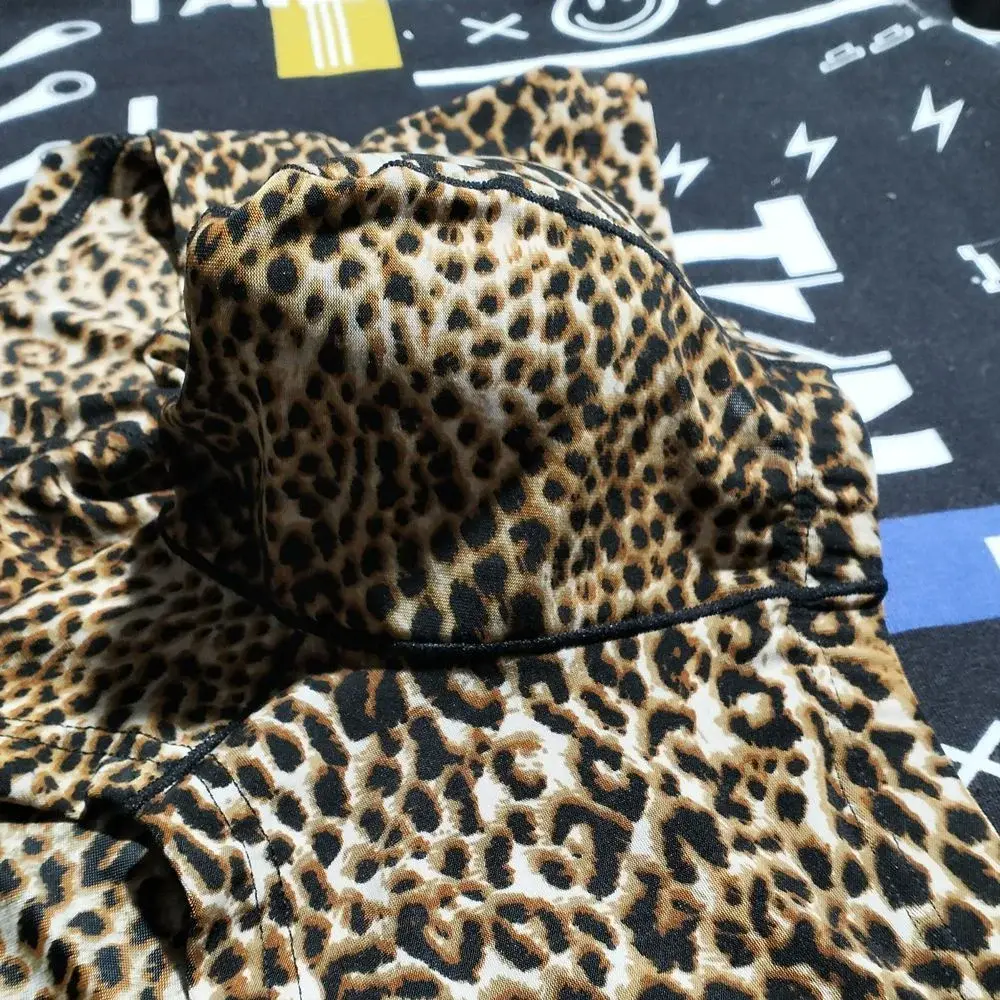 Hot Men's Low Waist Sexy Leopard Print Boxer Shorts Comfortable Summer Thin Male Trunk Underwear Plus Size
