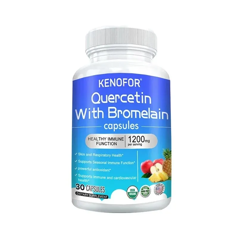 Bromelain Capsules- with Quercetin Zinc Extract Improves Digestion Joint Health Nutrient Absorption Immune Support