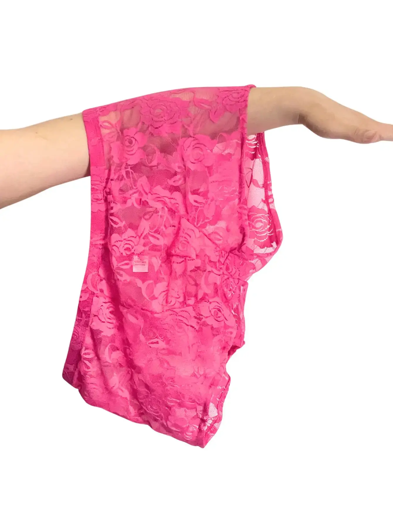 1 peça moda masculina novo design bordado de renda sexy, renda transparente de alta elasticidade roupa íntima de canto plano, sexy, seda gelada 3256811662670417
