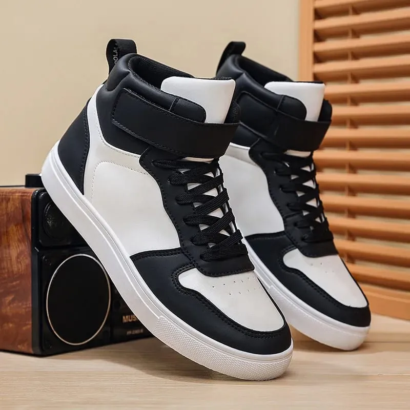 Λευκά Βουλκανιζέ Sneakers Ανδρικά Flat άνετα παπούτσια Lace up Zapatillas Hombre Φθινοπωρινή Άνοιξη Ψηλά Αθλητικά Παπούτσια Plus Size 39-48
