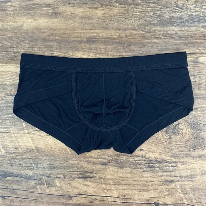 Men's Sexy Modal Pink Underwear Simple and Comfortable U Convex Pouch Briefs Low Waist Slim Fit Plus Size Male Underpants L-XXXL