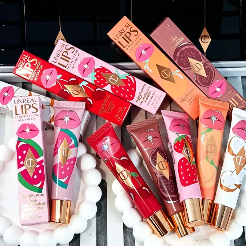 Πολυτελές CT Multicolored Water Light Lip Gloss Lasting Hydrating Lip Balm σε σχήμα καρδιάς Tip Lip Brush&Jelly Lip Gloss Makeup Gift