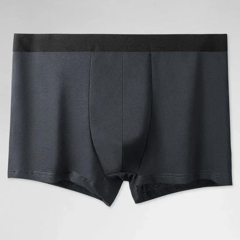 3PCS Pure Cotton Men's Underwear, Men's Boxer Briefs, Youth Pure Color Mid-Waist Boxer Briefs, Breathable Cotton Factory