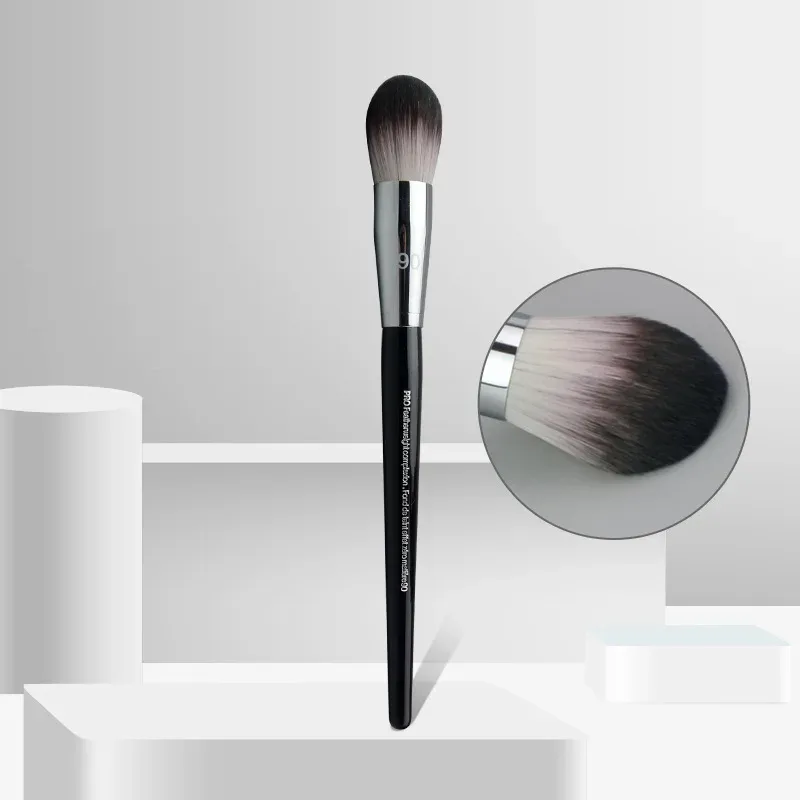 1 piece Pro Round Powder Makeup brushes Setting Make up brush Powder Contour synthetic Hair Angled Foundation wood handle