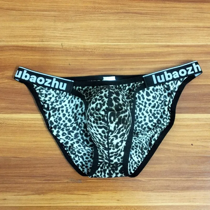 2026 Leopard Pouch Underwear Men Underpants Panties Soft Mens Swimming Briefs Sexy Low-waist Breathable Трусы Мудские Хлопковые