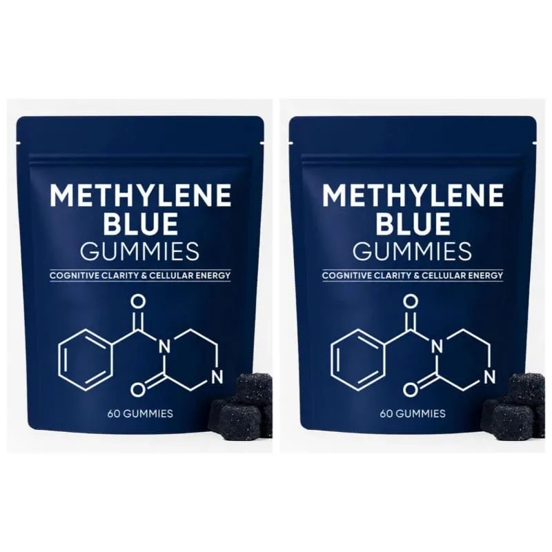 Methylene Blue Compound Gummies 5mg 30/60 Ct Blueberry Flavor para sa Sustained Energy Mental Clarity at Mood Cellular Support