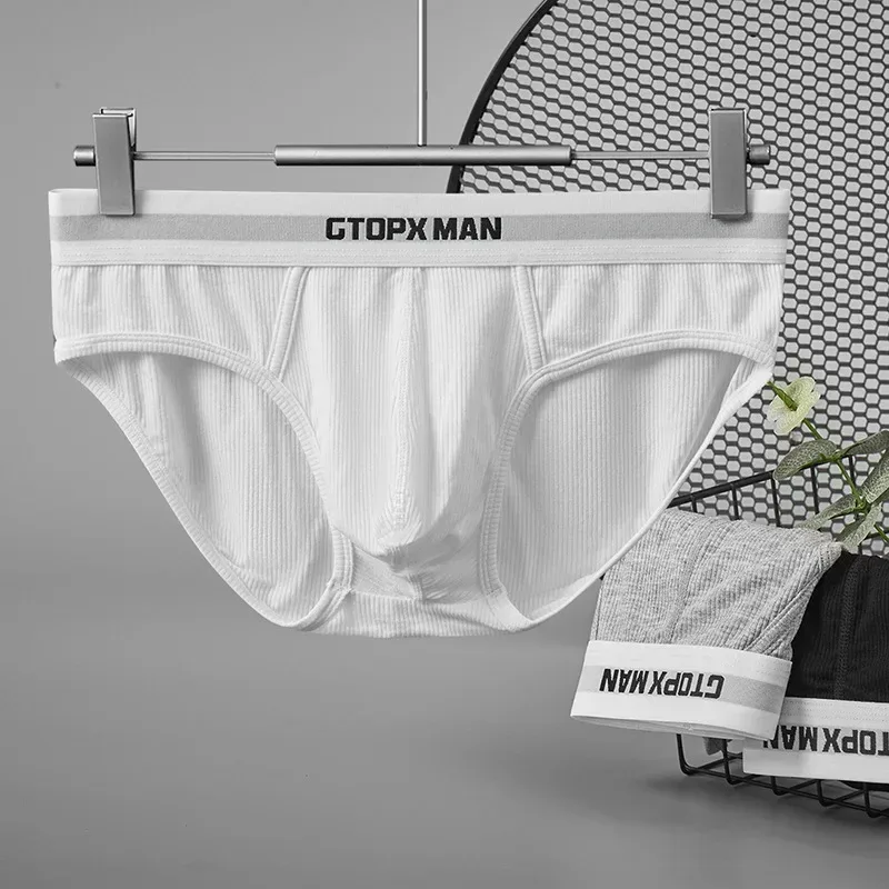 3Pak Sommer Enkeltlags Herreundertøj Lavhøjdede trusser til mænd Elastic Comfort Fit Undertrusser Ropa Interiør Hombre