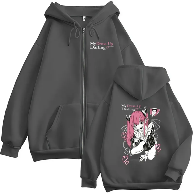 Anime Marin Kitagawa My Dress Up Darling Zipper Hoodie Men Women Kawaii Clothing Pullover Sweatshirt Long Sleeve Jacket Hoodies