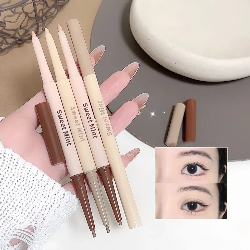 Kétvégű szem alatti kiemelő toll szemceruza ceruza matt meztelen kiemelő bronzosító 2 az 1-ben Shadow Pen Brightening szemsmink