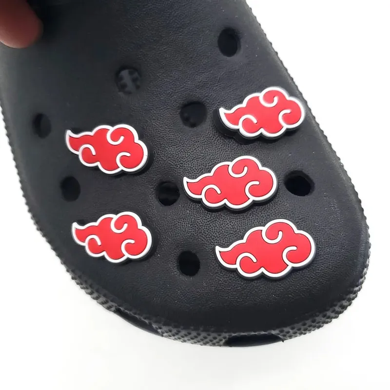 "Naruto merchandise Akatsuki organization logo shoe charms shoes with holes buckle DIY men's wholesale"