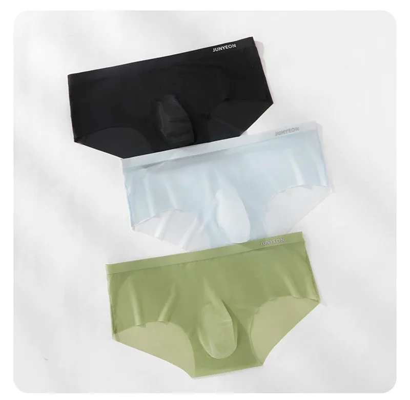 Sexy Men Briefs Undies Summer Seamless 3D Pouch Panties Ultra-thin And Light Breathable Underwear Quick Drying Underpants Slip