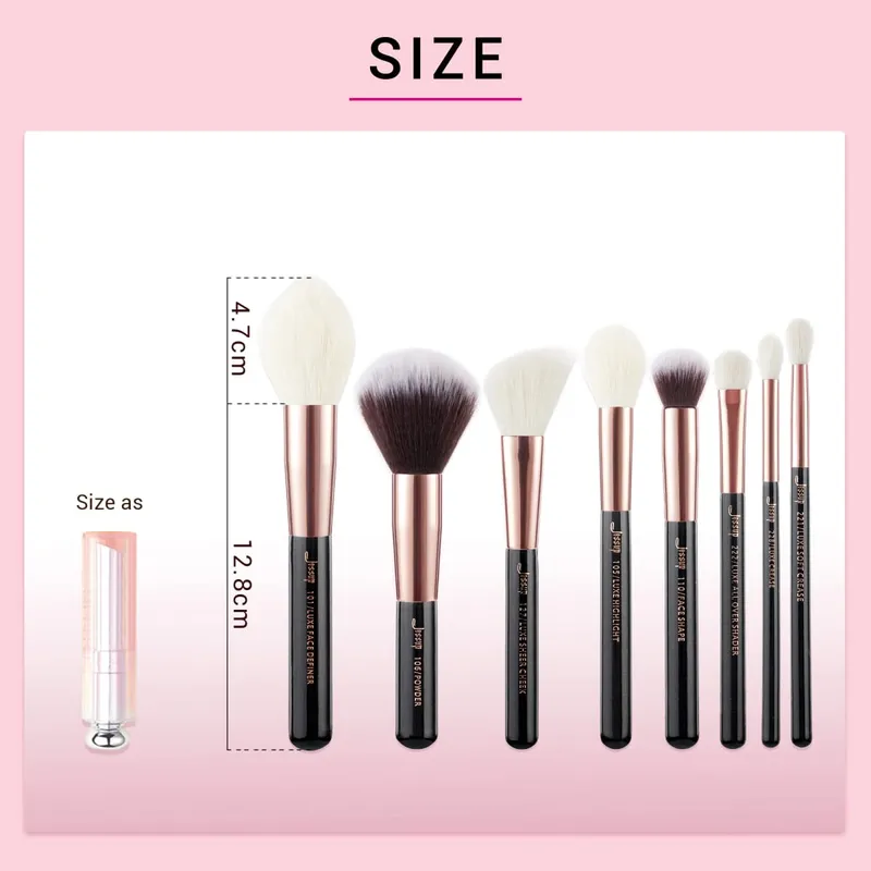 Jessup Professional Makeup Brushes Set 25pcs Natural-Synthetic Foundation Powder Pangkulay sa Mata Make up Brush Blushes Black T155