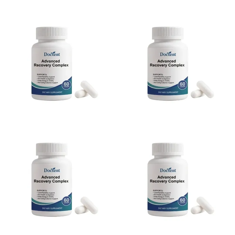 Advanced Recovery Complex 60 Capsules with L Glutamine Glycine Lysine Digestive Enzymes for Gut Health Daily Wellness Support