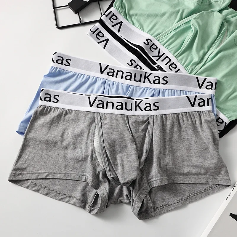 Mens Modal Underwear Boxer Shorts Convenient Pouch Opening for Male