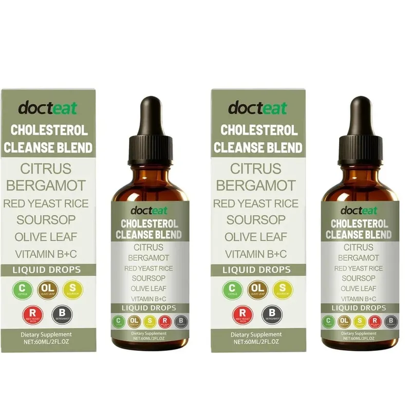 Docteat Cholesterol Cleanse Liquid Drops Citrus Bergamot Υποστηρίζει τη μεταβολική ισορροπία με βιταμίνη C και B2 Dropper 60 ML