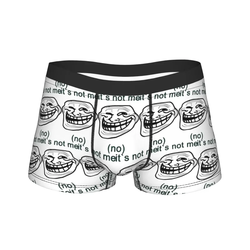 Rage Comic Trollfac Trunk Funny Anime Pouch Underwear Hot Sale Corak Boxer Brief Selesa Lelaki Seluar Dalam Plus Saiz