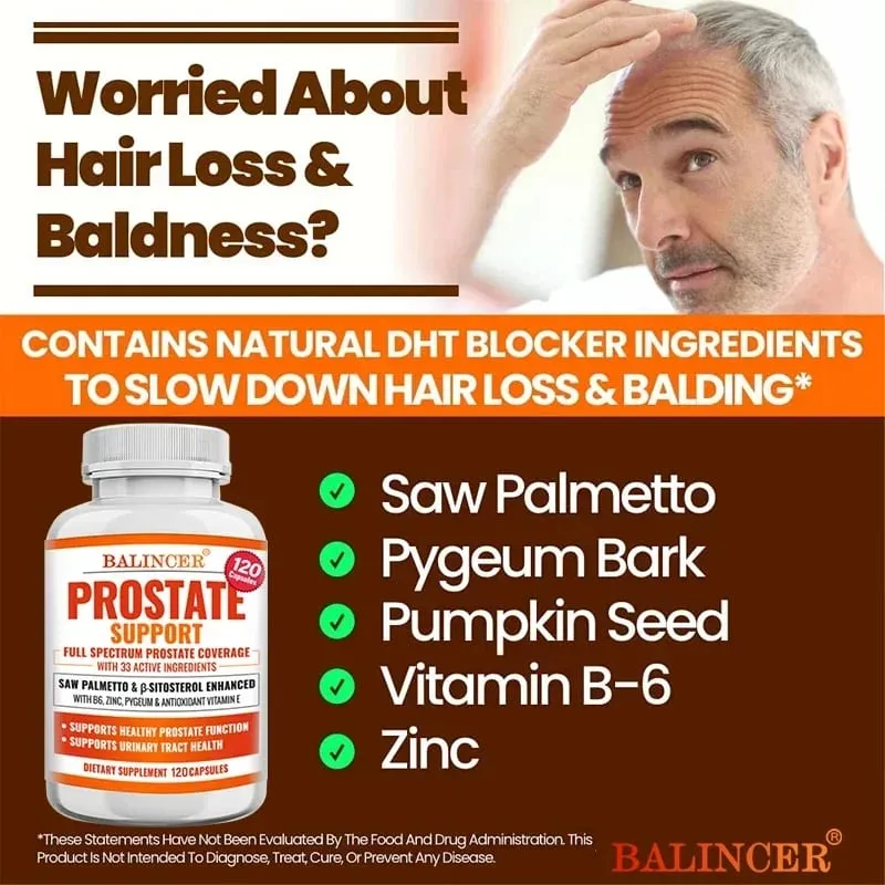 Prostate Supplements for Men - Men's Health Supplements for Prostate Health Hair Urinary Health Bladder and Urinary Issues