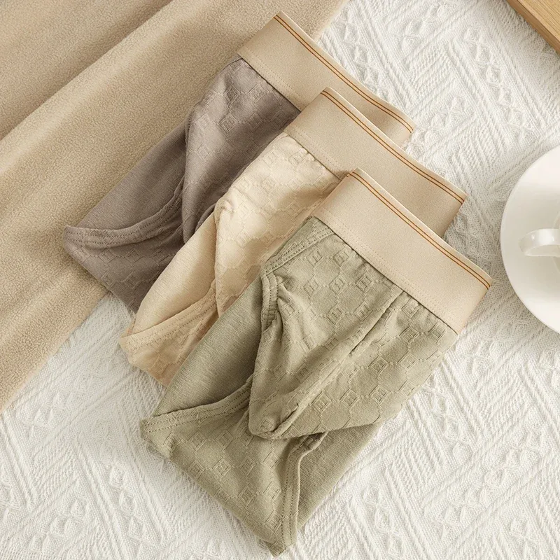 Fashion Men's Underwear Breathable and Comfy Pure Cotton Knit Briefs