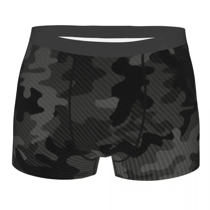 Muž Cool WW2 Camo Spodní prádlo Německo Arm Vojenské Maskovací Boxer Kalhotky Strečové šortky Kalhotky Kalhotky