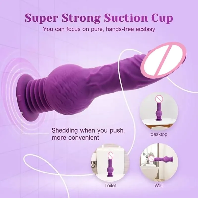 9.29 Inch Realistic Dildos Thrusting Dildo Vibrator G-Spot Anal Stimulation 10 Vibrating Modes Adult Toys Sex Toys for Women Men