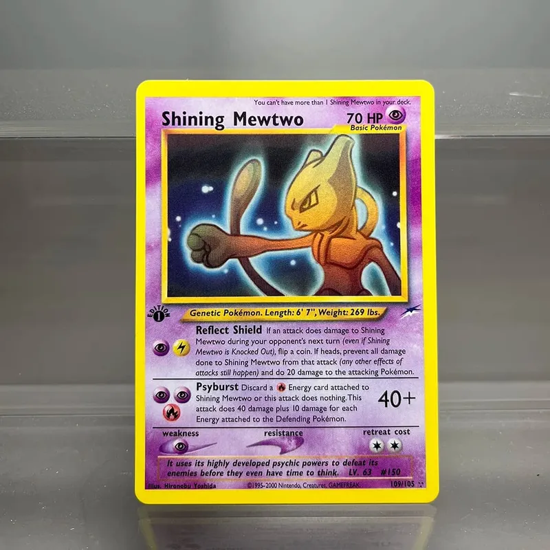 Neo Destiny Charizard PTCG Single Collection Card 1st Edition 1996 Tyranitar Gengar Card PKM Proxy Cards Toys Gifts