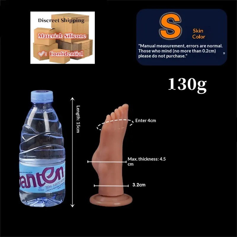 Tapón Anal estilo pies, tapón Anal grande de silicona, consolador masturbador profundo, estimulador dilatador, consolador Anal, juguete sexual para adultos para mujeres