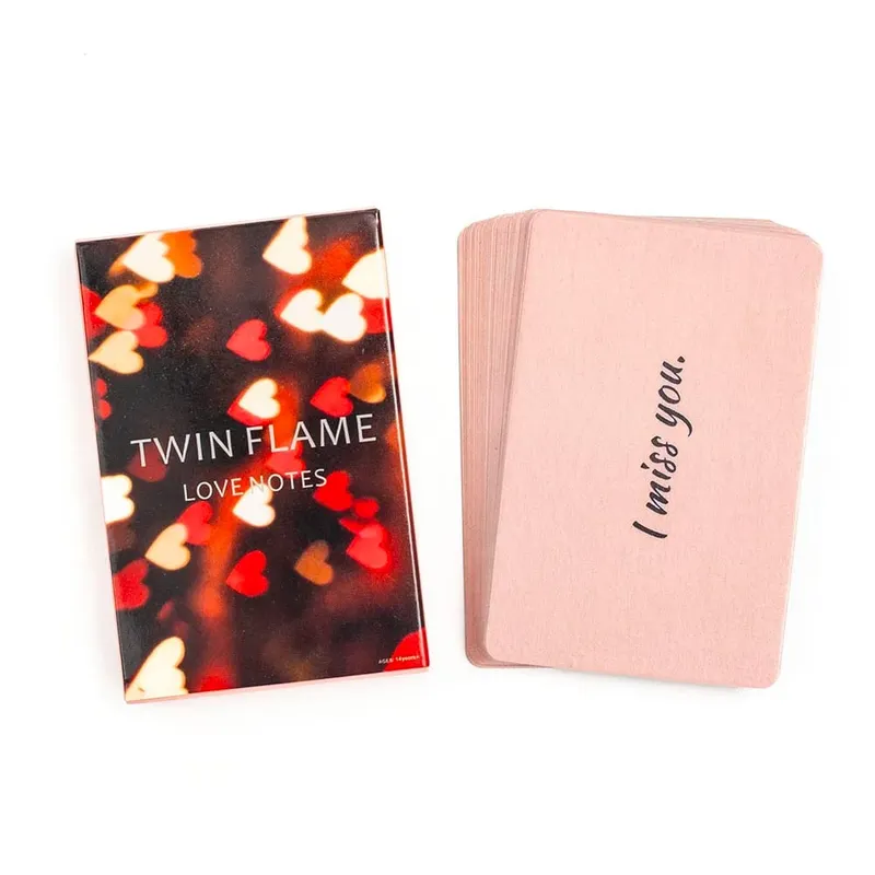 Twin Flame Love Notes Oracle kártyák 45db Kártyák Jóslás Kártya Asztali Társasjáték Kártya 10,3*6cm
