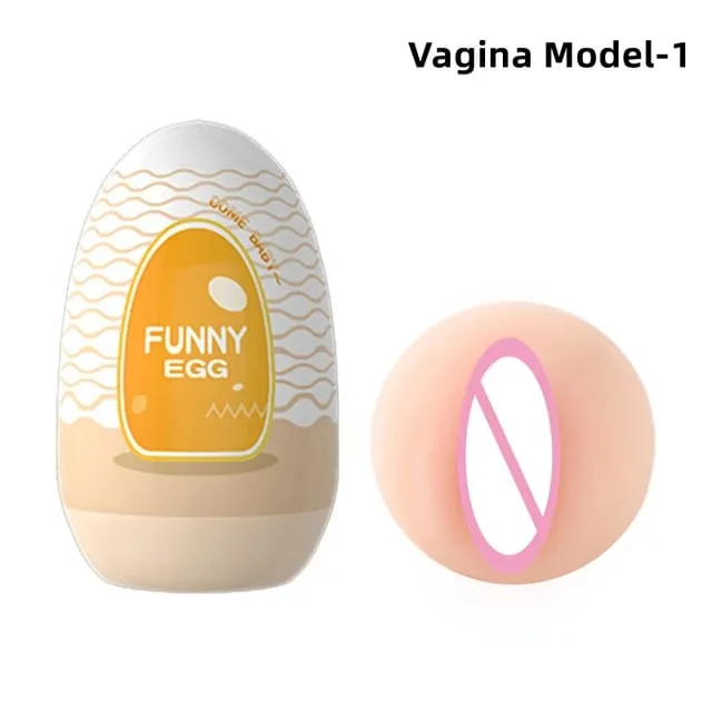 Cups Masturbator Egg Portable Stimulator Penis Massager Soft Rubber Adult Sex Toys for Men Realistic Vagina Pocket Pussy
