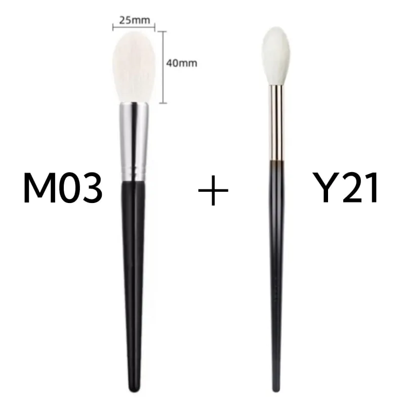 Highlighter Brush Makeup Natural Goat Hair Blending Blusher Make Up Brushes Εργαλεία ομορφιάς