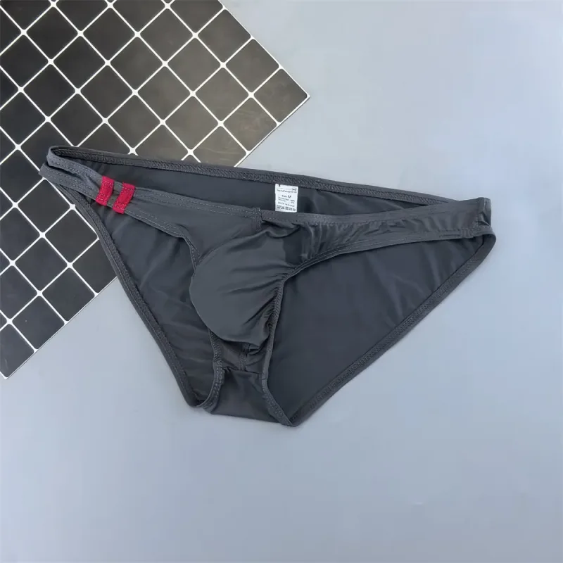 Mens Sexy Ice Silk Underwear Briefs Ultra Thin Seamless Panties Quick Dry Breathable Lingerie Male Comfortable Plus Size Panty