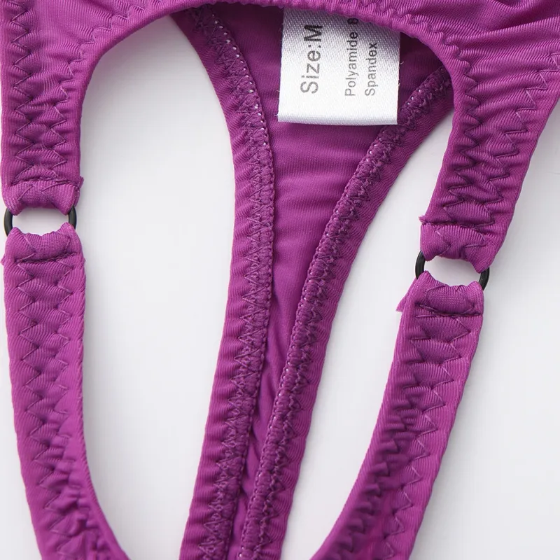 Sexy Men Underwear Thongs with Front Open Pouch Low Rise Fit High Elastic Stretch for Club Party 95%Polyester+5%Spandex