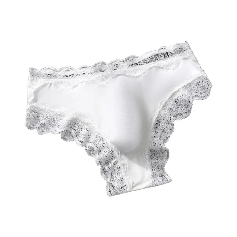 Men Panties For Men Lace Trim Briefs Breathable High Elastic 3D Convex Pouch Underpant Sexy Thin See Through Underwear