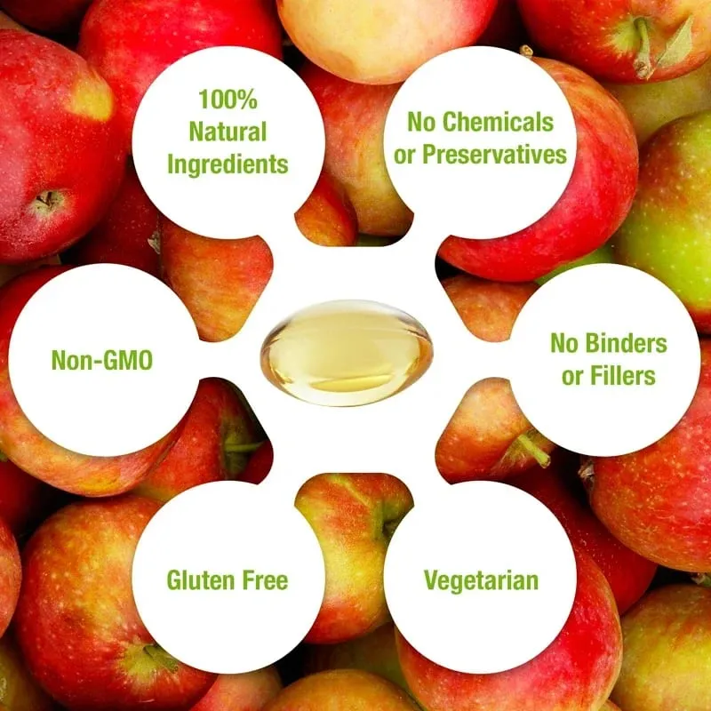 Daitea apple cider vinegar capsules support obesity-prone body management burn fat and inhibit fat accumulation
