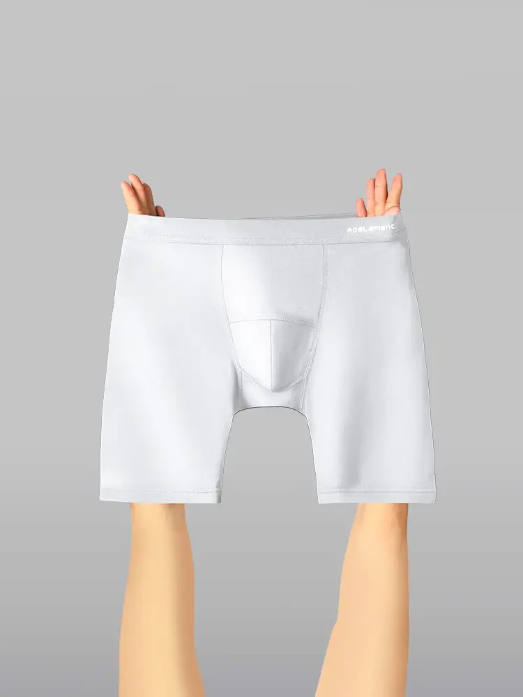 Caleçon de sport anti-usure pour hommes, sous-vêtement extensible, cinq quarts, boxer Modal, boxer long de course à séchage rapide