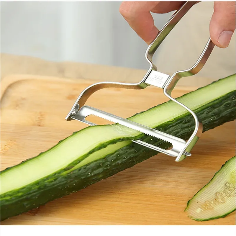 Dunschiller Groenten Fruit Roestvrijstalen mes Koolraspen Salade Aardappelsnijder Keukenaccessoires Kookgerei Brede mond