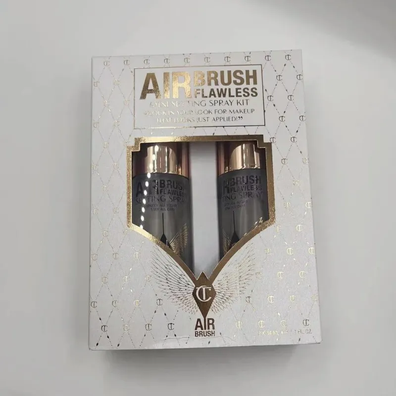 Charlotte Tilbury Airbrush Flawless Setting Spray 100ml 34ml 2PCS Set Setting Spray Moisturizing Hydrate Oil Control MakeUp Δώρο