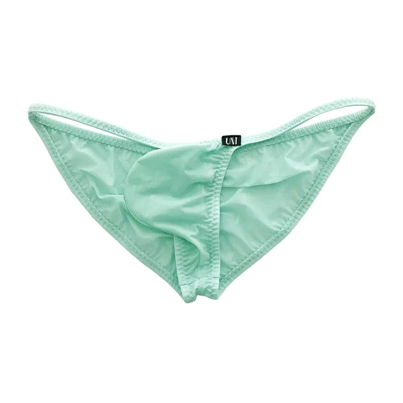Ultra Low Waist Men's Briefs Thin Ice Translucent Sexy Underwear Comfortable Modern Fashion Buttock Highlighting Male Briefs