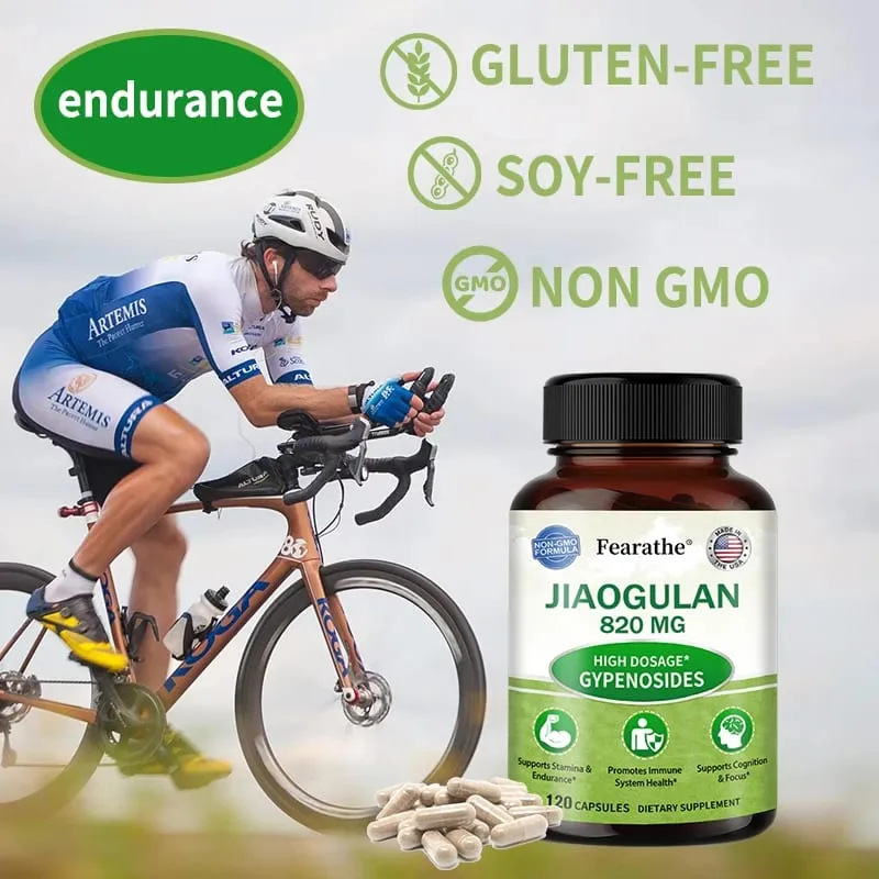 Jiaogulan Extract Supplement High Concentration Relieves Stress Regulates Metabolism Non-GMO Gluten-free 120 Capsules