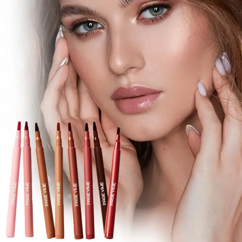Lip Liner Long Lasting Αδιάβροχο Χρώμα μακράς διάρκειας με υψηλή χρωστική που δημιουργεί τρισδιάστατα πυκνά χείλη που καθορίζουν το μακιγιάζ
