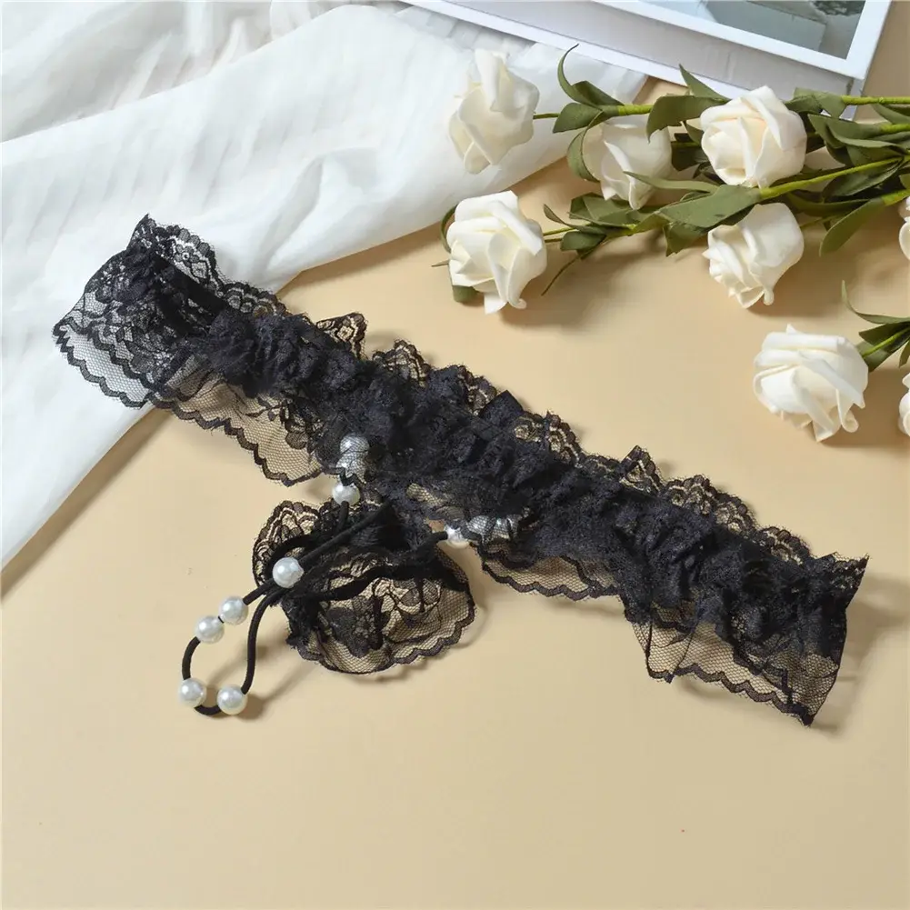Men Lace T-Back Underwear Bow Elastic Waist G-String Pearl Lingeries For Man Sissy Panties Sexy Accessories Thongs Men's Panties