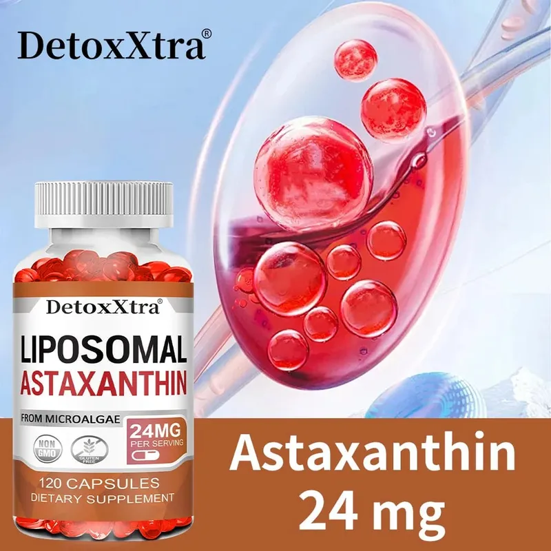 Λιποσωματική Ασταξανθίνη 24 mg Υψηλής Απορρόφησης Αντιοξειδωτικό Υποστηρίζει τον μεταβολισμό Δέρμα ματιών Αρθρώσεις & Ανοσολογική Υγεία Μη ΓΤΟ