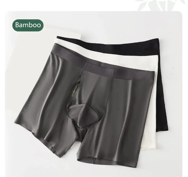 2pcs New Bamboo Fiber Man Underwear Lengthen Sport Men Boxers Regenerated Fibers Underpants L XL XXL 3XL 4XL Side Open Design