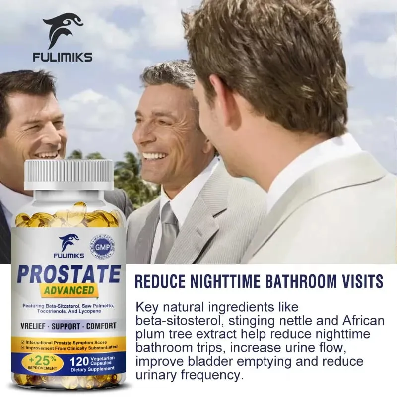 Prostate Advanced Health Supplement for Men for Reducing Nighttime Bathroom Trips Bladder & Urinary Relief