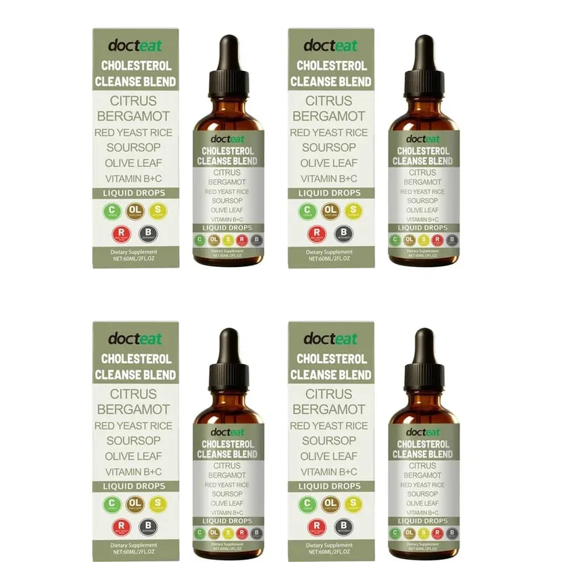 Docteat Cholesterol Cleanse Liquid Drops Citrus Bergamot Υποστηρίζει τη μεταβολική ισορροπία με βιταμίνη C και B2 Dropper 60 ML