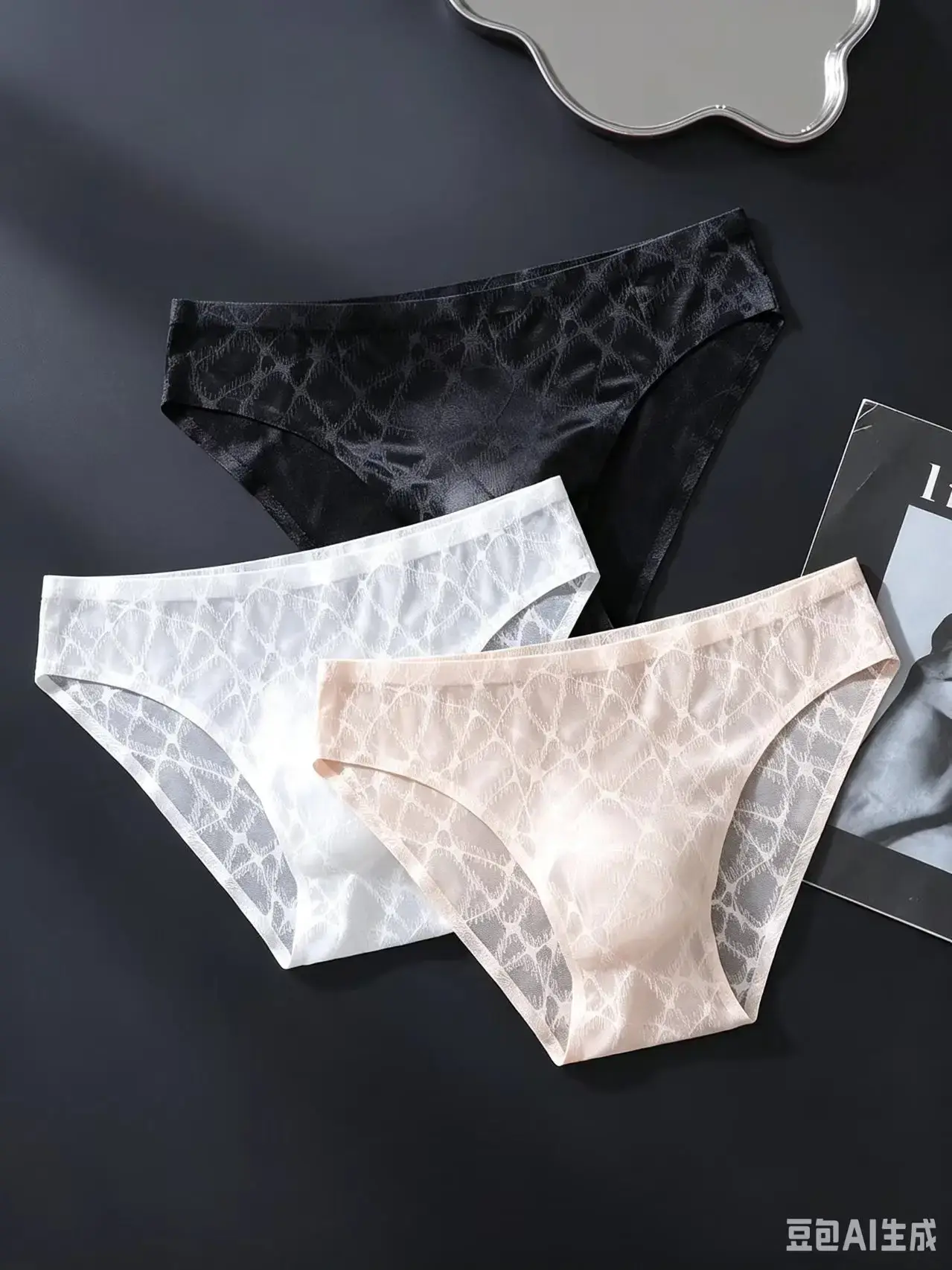 3PCS Sexy Mens Seamless Panties Ice Ultra Thin Sports Fitness Bulge Pouch briefs Male Panties Low Waist