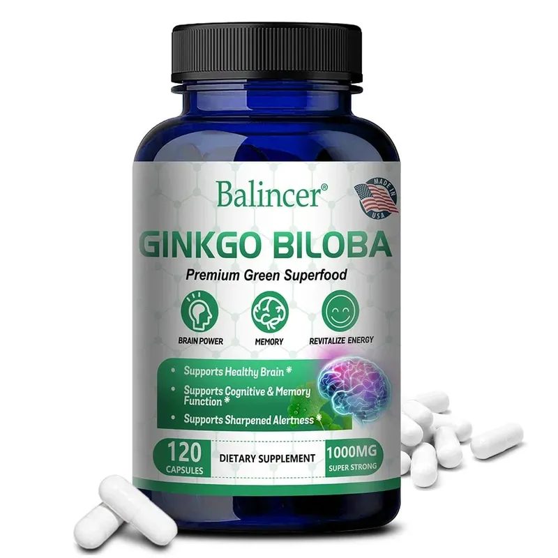 Ginkgo Biloba Extra Strength 1000mg Per Serving - Supports Brain Function and Memory Support 120 Vegetarian Capsules