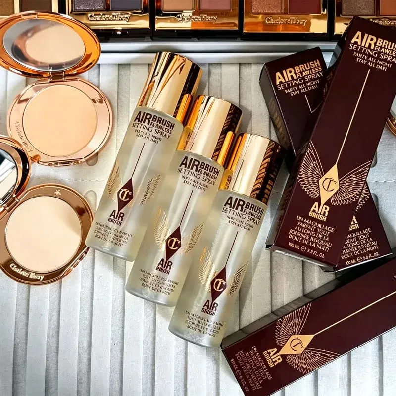 Set Rias CT Terlaris Palet Eyeshadow Empat Warna Bedak Pengaturan Matte Kosmetik Lipstik Kelas Atas Efek Concealer Wajah